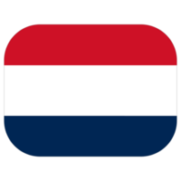 Países Bajos bandera en diseño forma. el bandera de el Países Bajos en un diseño forma png