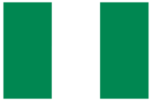 Nigerian flag. Flag of Nigeria in design shape png