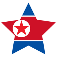 Flag of North Korea in design shape. North Korea flag in design shape. png