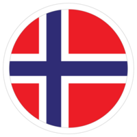 Norge flagga i cirkel. flaggor av Norge i runda cirkel png