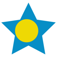 Palau flag in shape. Flag of Palau in shape png