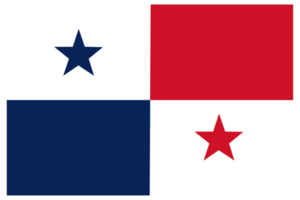 Panamanian flag. Flag of Panama in design shape png