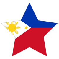 Flag of Philippines in design shape. Pilipino flag shape. png