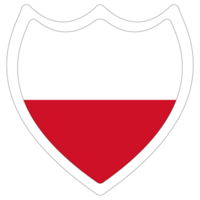 drapeau de Pologne dans forme. Pologne drapeau. png