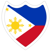 Flag of Philippines in design shape. Pilipino flag shape. png