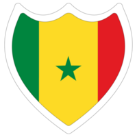 Senegal flag. Flag of Senegal in design shape. png