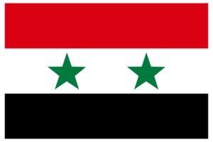 Siria bandera. bandera de Siria en diseño forma png