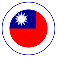 Flag of Taiwan in shape. Taiwan flag in shape. png