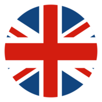 United Kingdom flag circle. Flag of UK in round circle png