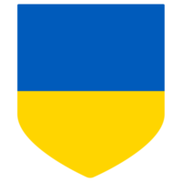 Ukraine flag in design shape. Flag of Ukraine in design shape. png