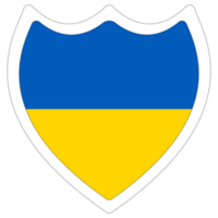 Ukraine flag in design shape. Flag of Ukraine in design shape. png