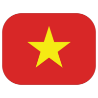 Vietnam flag in a design shape. Flag of Vietnam in a design shape. png