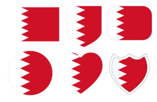 Flag of Bahrain in design shape png