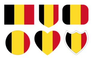 drapeau de Belgique dans conception forme ensemble png