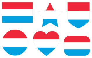 Luxemburgo bandeira forma definir. bandeira do Luxemburgo Projeto forma definir. png