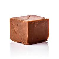 Delicious fudge isolated on white background, photo