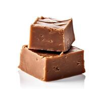 Delicious fudge isolated on white background, photo