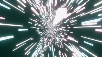 3d visuell Animation zum vj. Bewegung Quadrate Neon- video