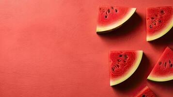 Ripe watermelon mockup and copy space with a gradient background, photo