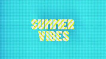 3d animation Pool slider with text Summer Vibes video