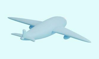 3d realistic airplane isolated on light background. Vector illustration