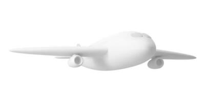 3d realistic airplane isolated on white background. Vector illustration