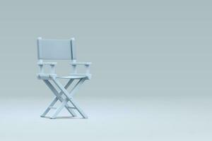 3d realistic director chair isolated on light background. Vector illustration