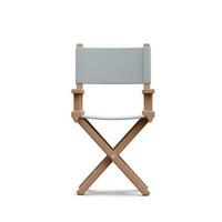 3d realistic director chair isolated on light background. Vector illustration