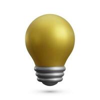 3d realistic light bulb icon.Vector illustration vector