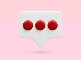 3d realistic chat icon isolated on light background. Vector illustration