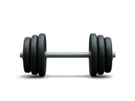 3d realistic dumbbell isolated on white background. Vector illustration