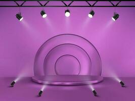 Minimalism abstract background with a pedestal. 3d vector stage. Podium for show