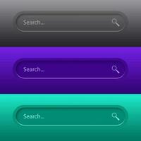 Search Bar for ui, design and web site. Search Address and navigation bar icon.  Vector collection of search form templates for websites