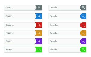 Search Bar for ui, design and web site. Search Address and navigation bar icon.  Vector collection of search form templates for websites