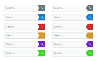 Search Bar for ui, design and web site. Search Address and navigation bar icon.  Vector collection of search form templates for websites