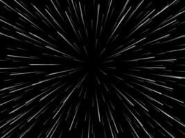 Space speed. Abstract starburst dynamic lines or rays. Vector illustration