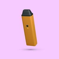 3d realistic disposable electronic cigarette isolated on light background. Modern smoking, vaping and nicotine with different flavors. Vector illustration