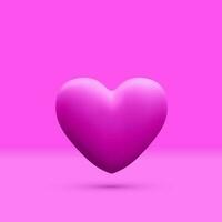 3d realista rojo corazón aislado en ligero antecedentes. 3d hacer enamorado corazón. vector ilustración