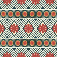 Geometric ethnic pattern design for asian fabric , clothing, fabric, batik, knitwear, embroidery, Ikkat, pixel pattern. vector