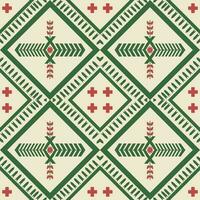 Geometric ethnic pattern design for asian fabric , clothing, fabric, batik, knitwear, embroidery, Ikkat, pixel pattern. vector