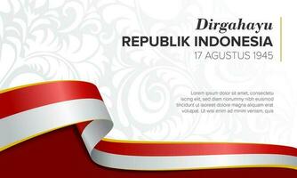 Indonesia Independence Day background. Vector template for Indonesian Independence Day design