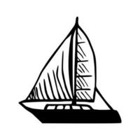 velero icono. navegación Embarcacion vector logo. negro color de madera buque