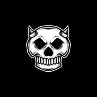 Skull Vector Illustration Design with Simple style