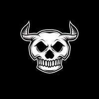 Skull Vector Illustration Design with Simple style