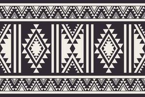 Southwest Navajo border black and white pattern. Traditional ethnic southwest border seamless pattern. Ethnic geometric black and white pattern use for textile, carpet, cushion, wallpaper, etc. vector