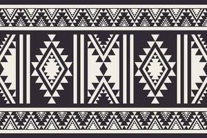 Southwest Navajo border black and white pattern. Traditional ethnic southwest border seamless pattern. Ethnic geometric black and white pattern use for textile, carpet, cushion, wallpaper, etc. vector