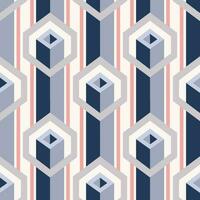 Abstract geometric stripes pattern. Isometric cube with 3d square shape seamless pattern. Abstract geometric pattern use for fabric, textile, home decoration elements, upholstery, wrapping, etc vector