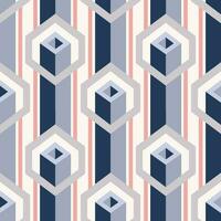 Abstract geometric stripes pattern. Isometric cube with 3d square shape seamless pattern. Abstract geometric pattern use for fabric, textile, home decoration elements, upholstery, wrapping, etc vector