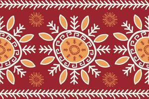Abstract simple and unique tribal geometric pattern. Ethnic tribal geometric shape seamless pattern bored art style. Simple ethnic pattern use for textile, carpet, rug, cushion, wallpaper, etc. vector
