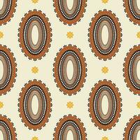 Colorful African ethnic geometric pattern. Floral geometric oval shape seamless pattern african style. African pattern use for fabric, textile, home decoration elements, upholstery, wrapping. vector